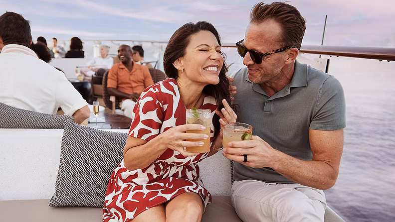 Couple having fun